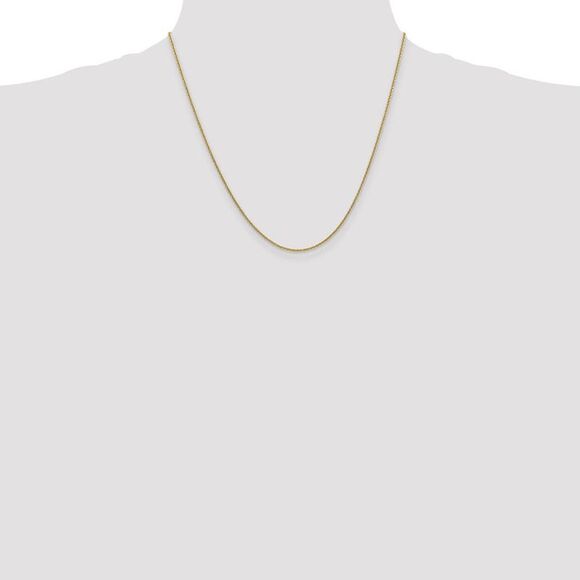 1.5mm 10K Yellow Gold Solid Cable Chain Necklace, 20 Inch - Picture 2 of 7